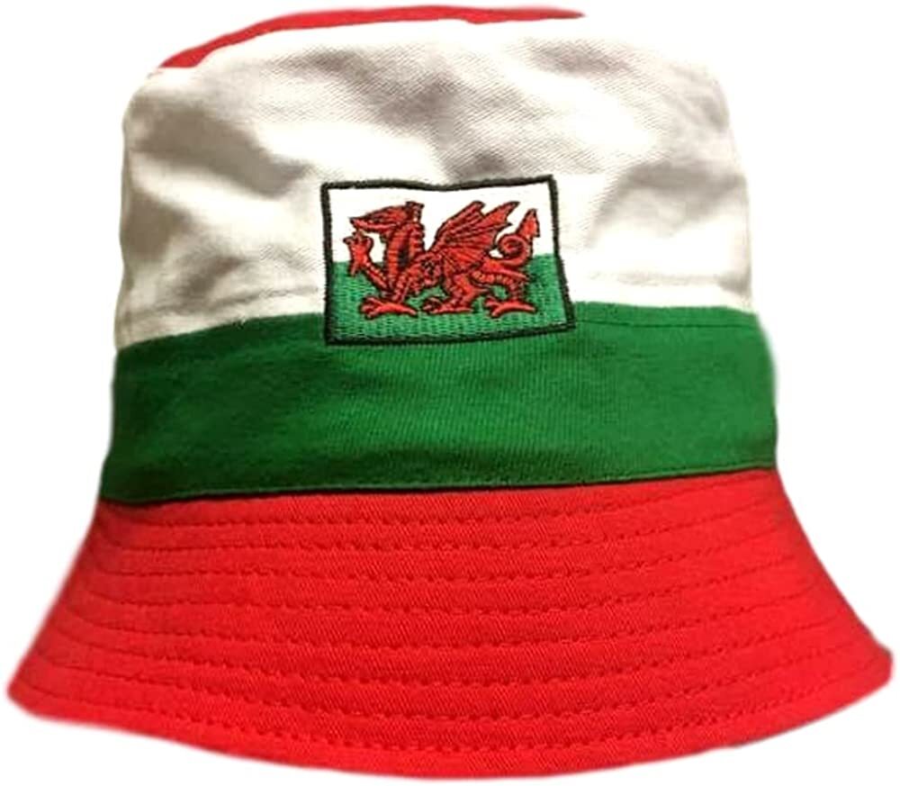 Rugby Wales Forever Cymru Am Byth Welsh Dragon Football Patriotic Bucket Hats