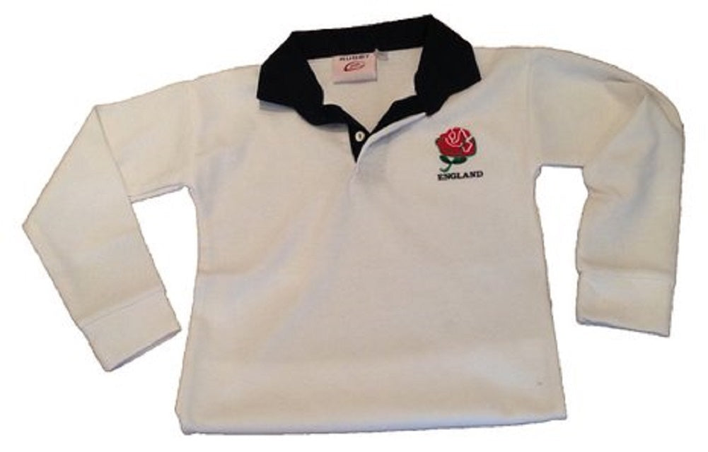 ENGLAND ENGLISH RUGBY SHIRT BABY BABIES KIDS CHILDS 3 month to 14 year NEW RETRO