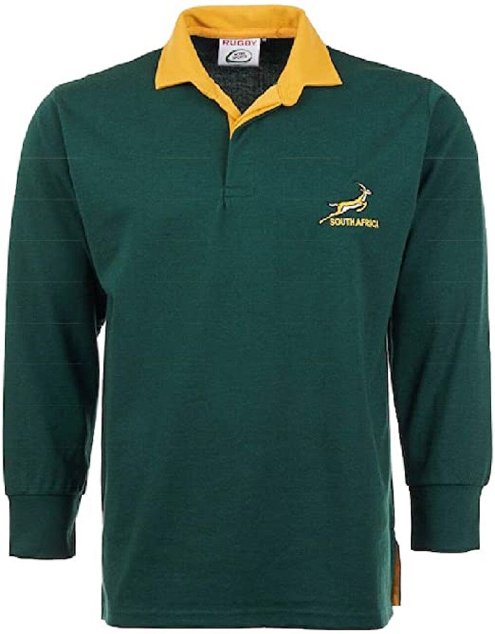 Rugby Unisex Adults Green South Africa Springboks Polo Shirt Size Small-6XL