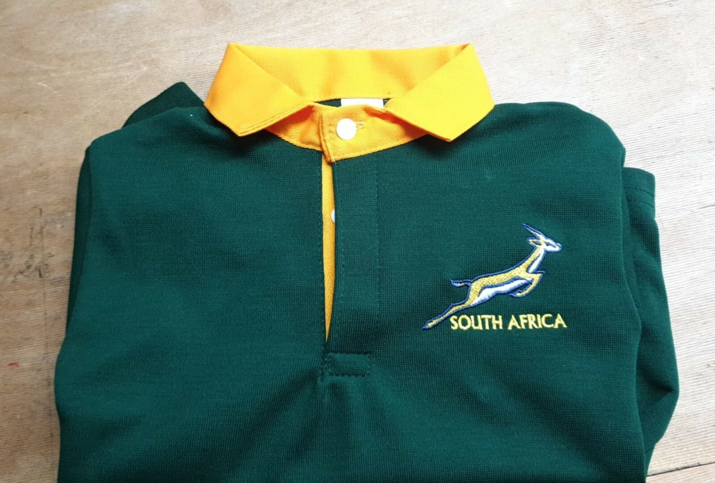 Rugby Baby Kids Green South Africa Springboks Polo Shirt Size 0Months To 13 Year