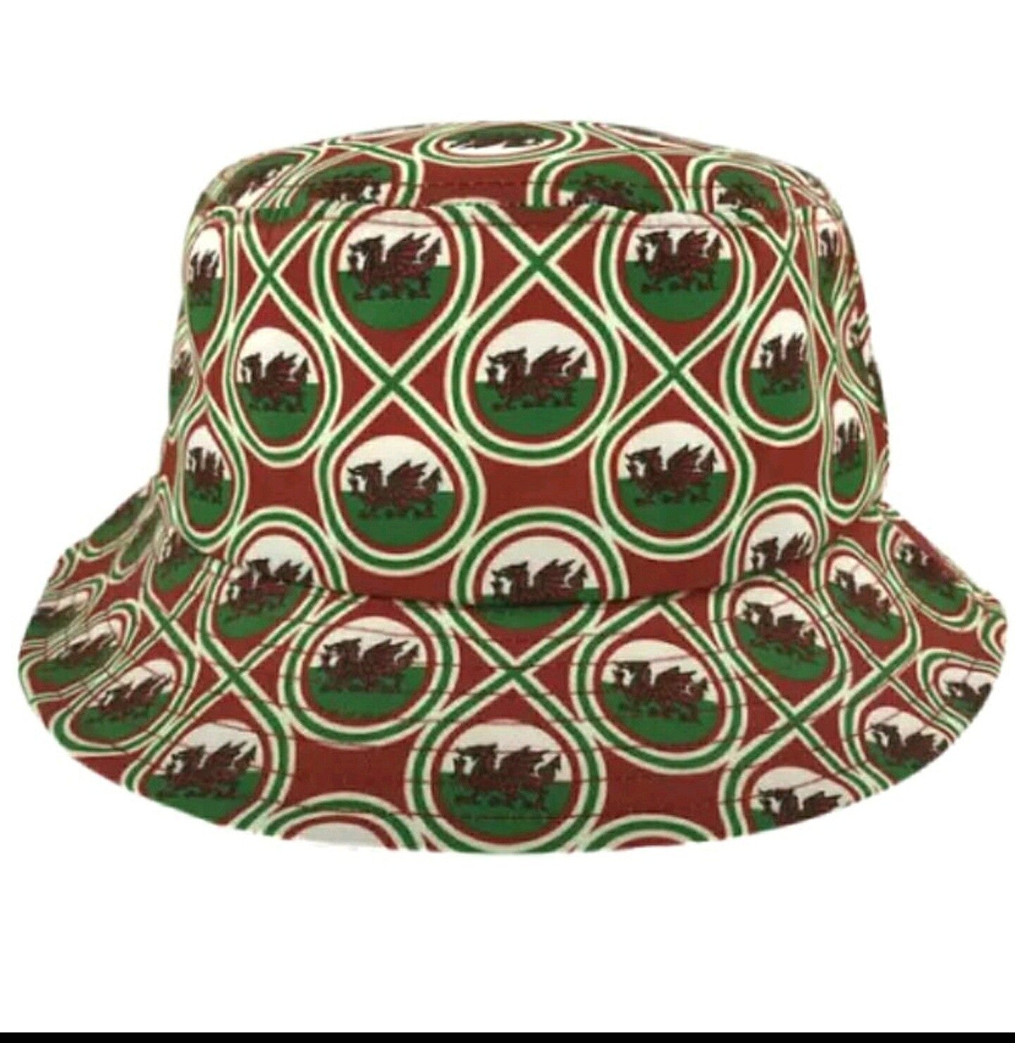 Rugby Unisex Adults Wales Cymru Welsh Dragon 2022 1958 Football Bucket Hat
