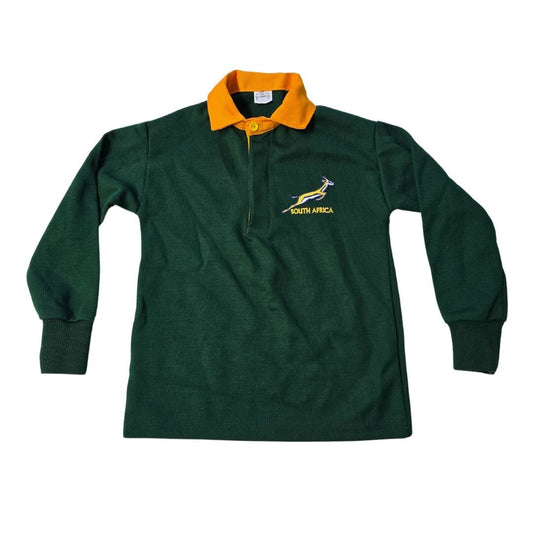 Rugby Baby Kids Green South Africa Springboks Polo Shirt Size 0Months To 13 Year