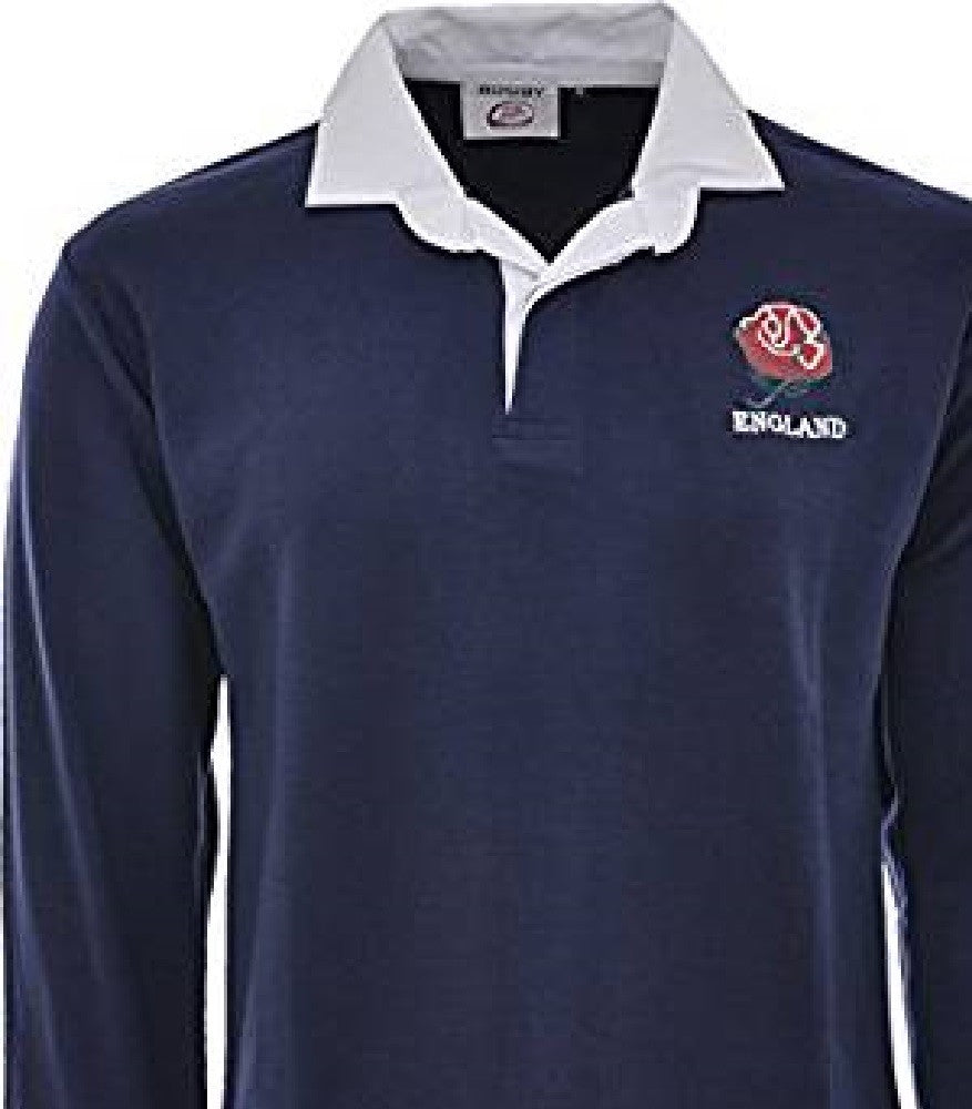 Rugby Unisex Adults Loose Fit England English Retro Polo Shirt Size Small-5XL