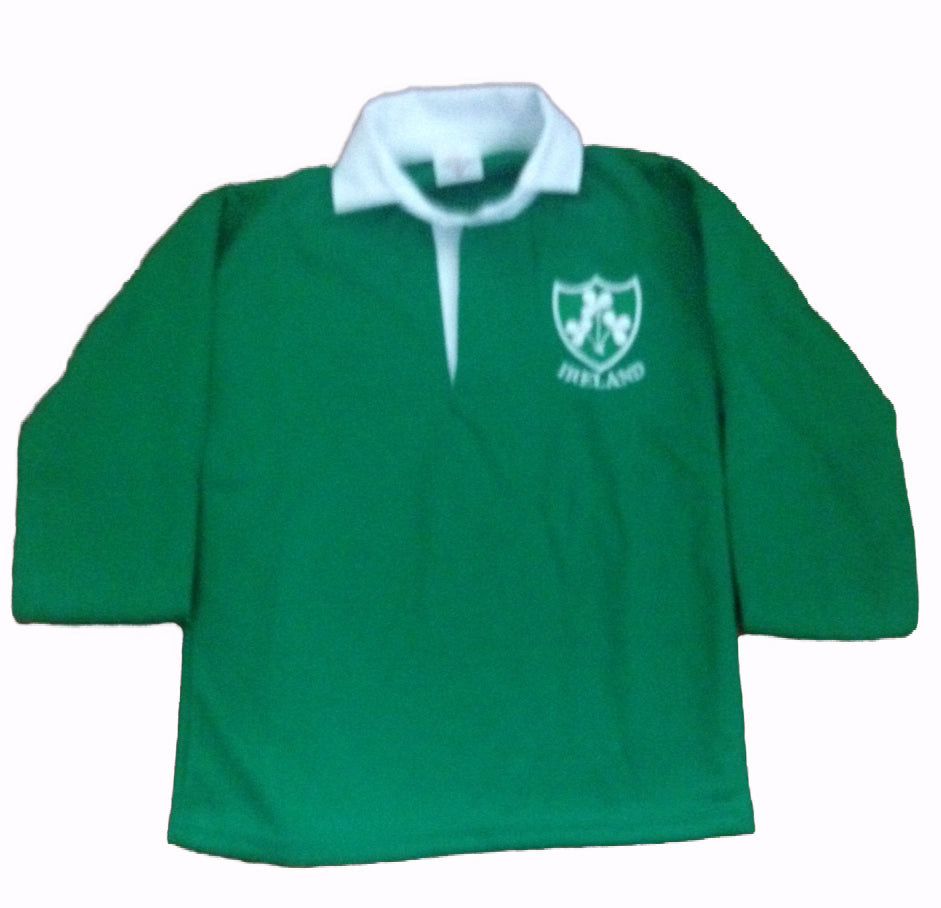 Rugby Baby Kids Ireland Irish Retro Polo Shirt Size 0 Months To 14 Years