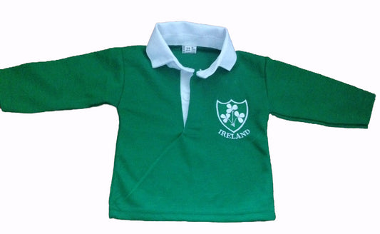 Rugby Baby Kids Ireland Irish Retro Polo Shirt Size 0 Months To 14 Years