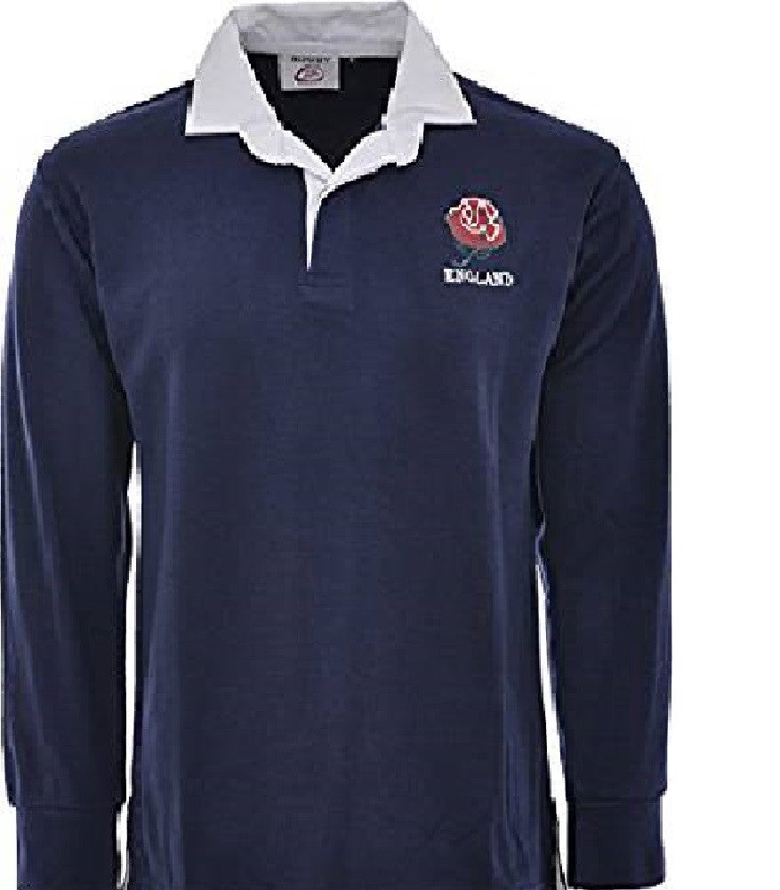 Rugby Unisex Adults Loose Fit England English Retro Polo Shirt Size Small-5XL