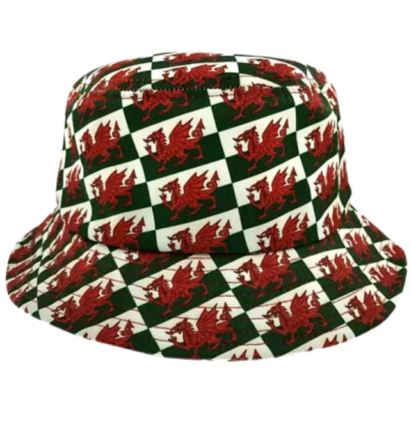 Rugby Unisex Adults Wales Cymru Welsh Dragon 2022 1958 Football Bucket Hat