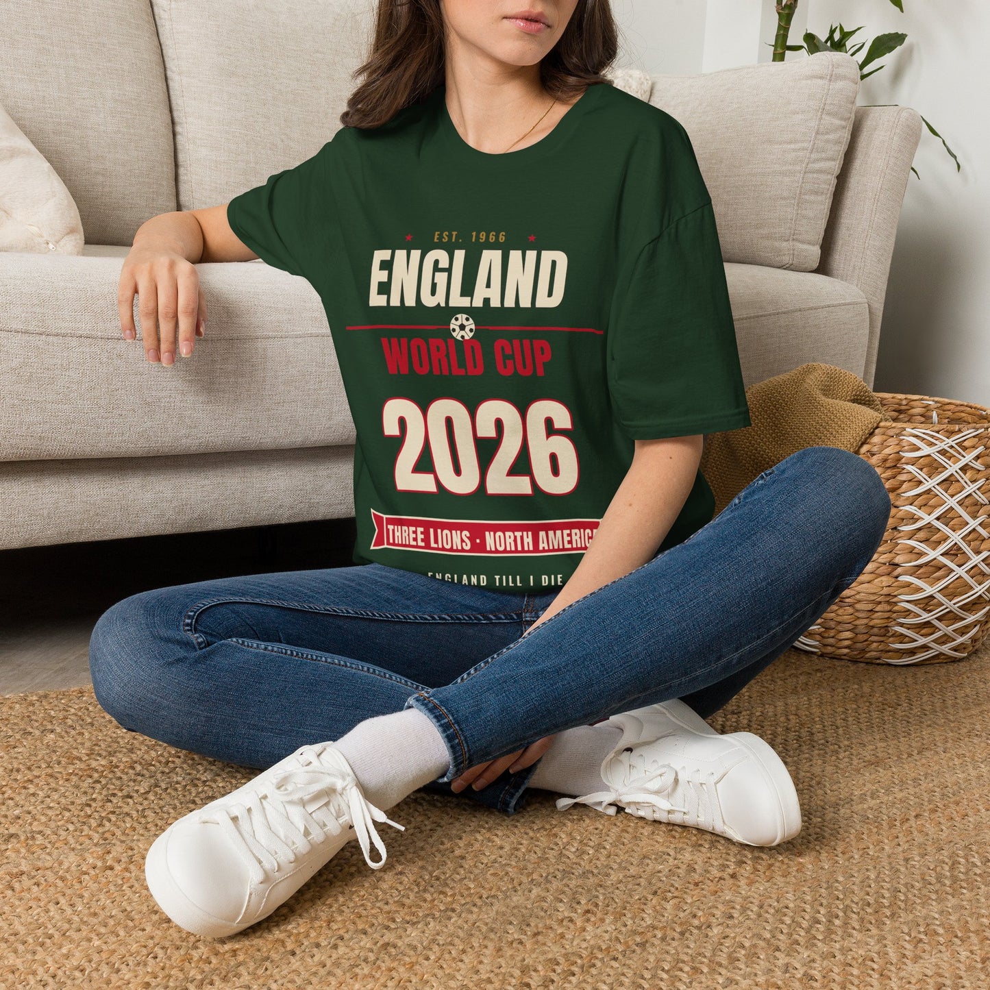 England World Cup 2026 T-Shirt — Three Lions Football Fan Tee