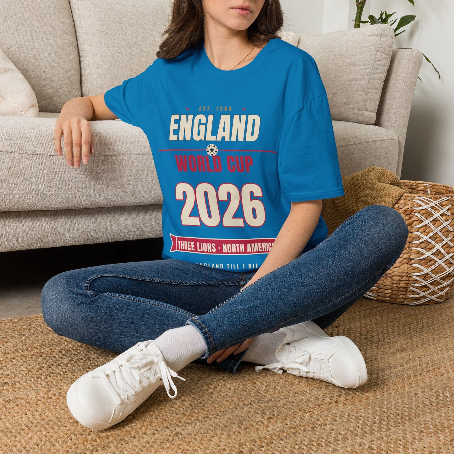 England World Cup 2026 T-Shirt — Three Lions Football Fan Tee