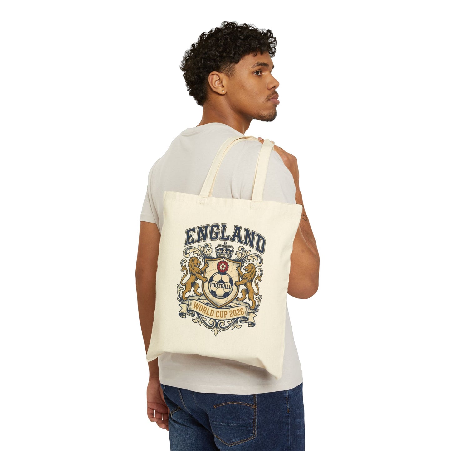 England World Cup 2026 Tote Bag — Lion Crest Football Fan Bag