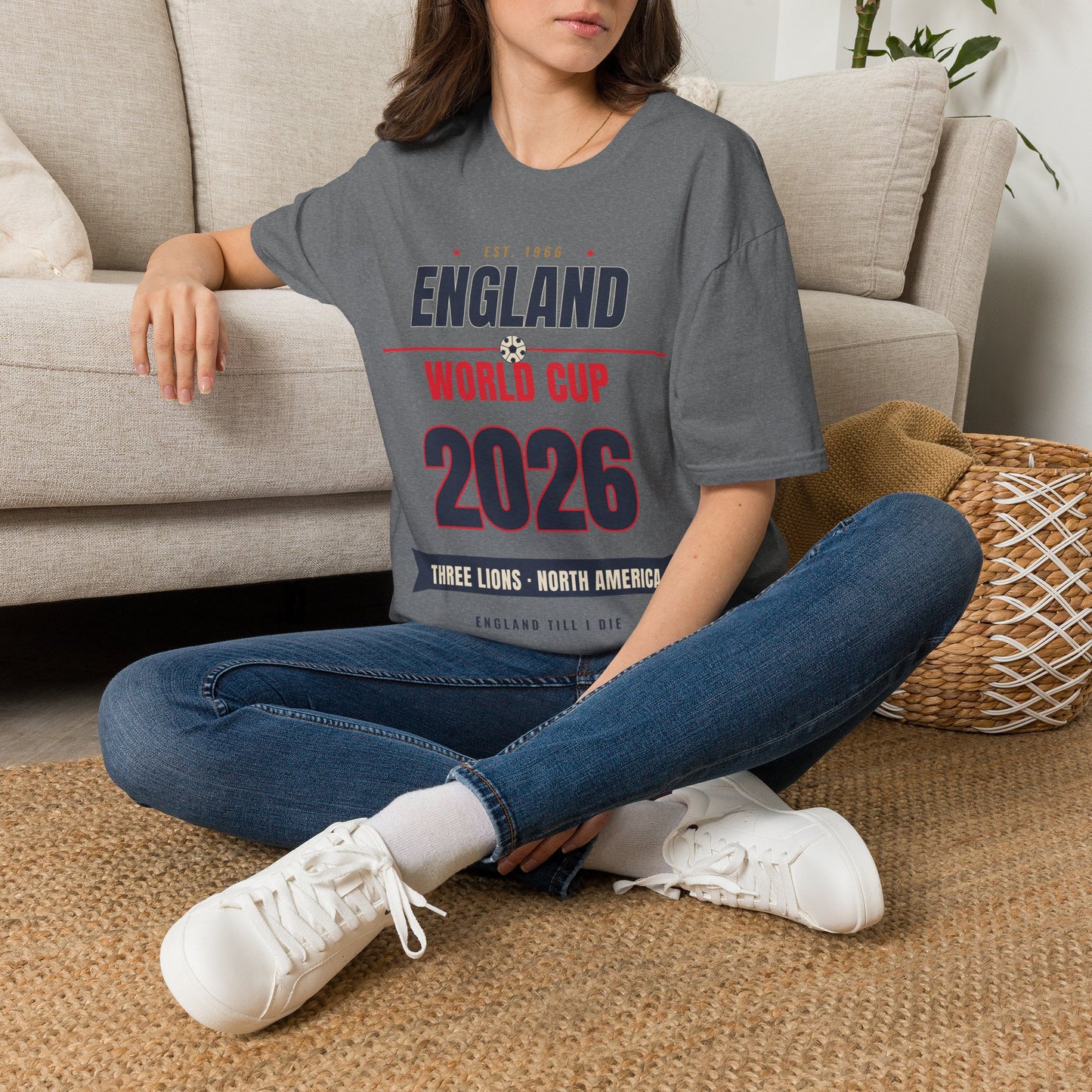 England World Cup 2026 T-Shirt — Free Lions Football Fan Tee
