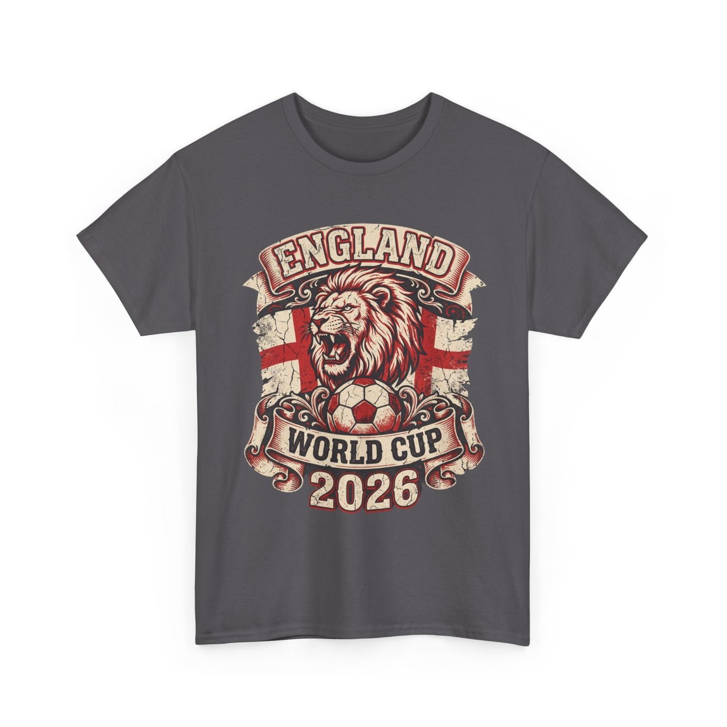 England World Cup 2026 T‑Shirt – Lion Crest Soccer Fan Tee