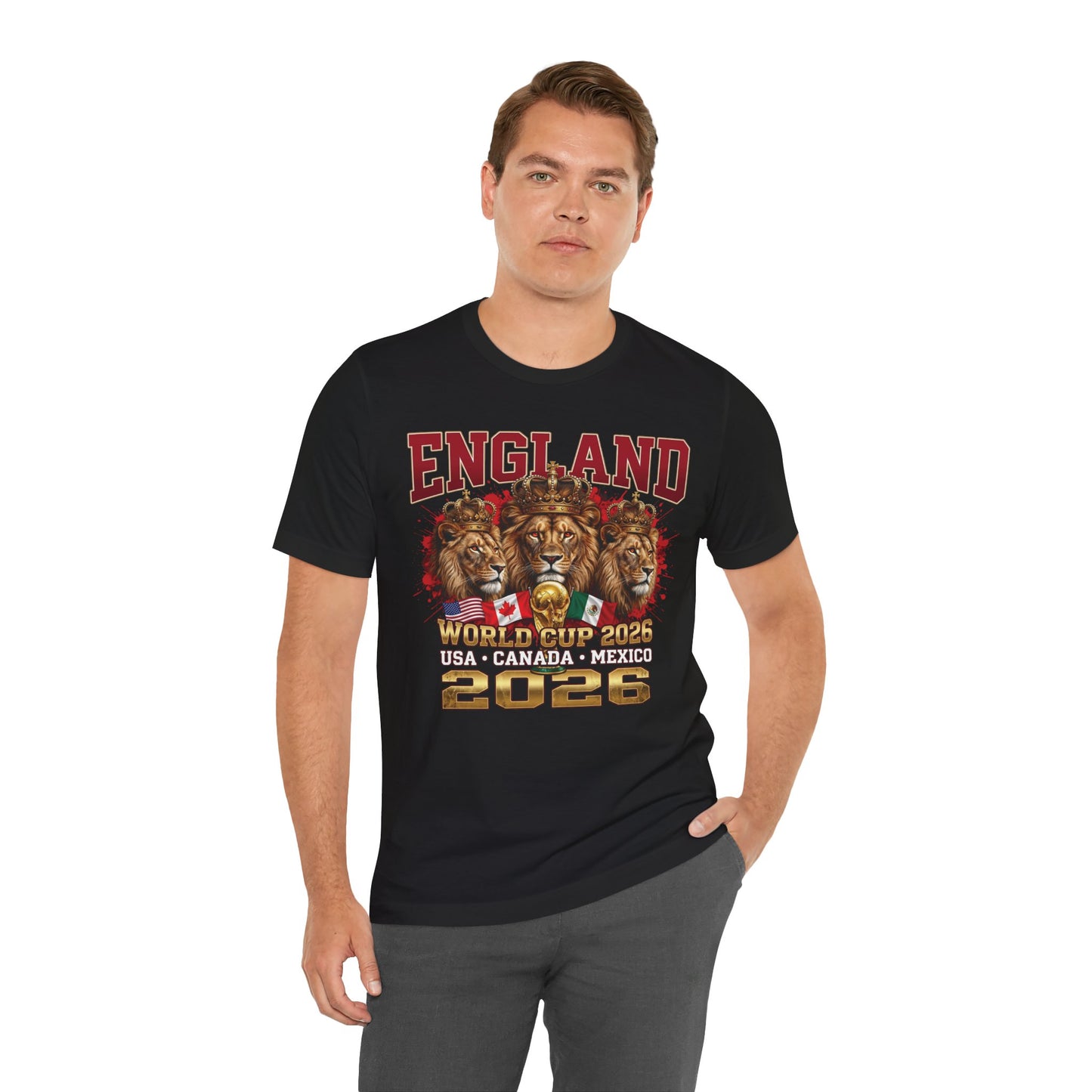 England 2026 World Cup Tee – Three Lions Soccer Shirt