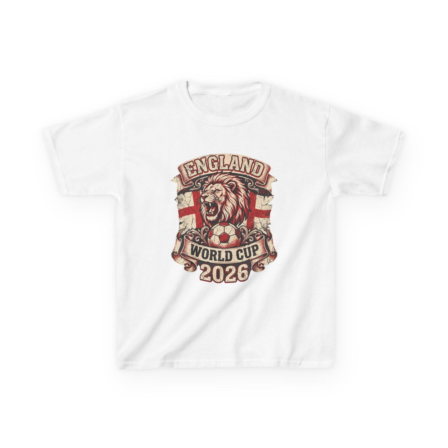 England World Cup 2026 lion crest kids' football t-shirt