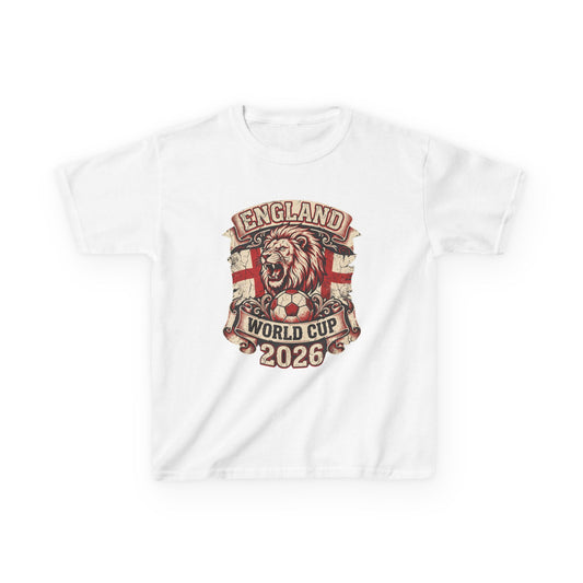 England World Cup 2026 lion crest kids' football t-shirt