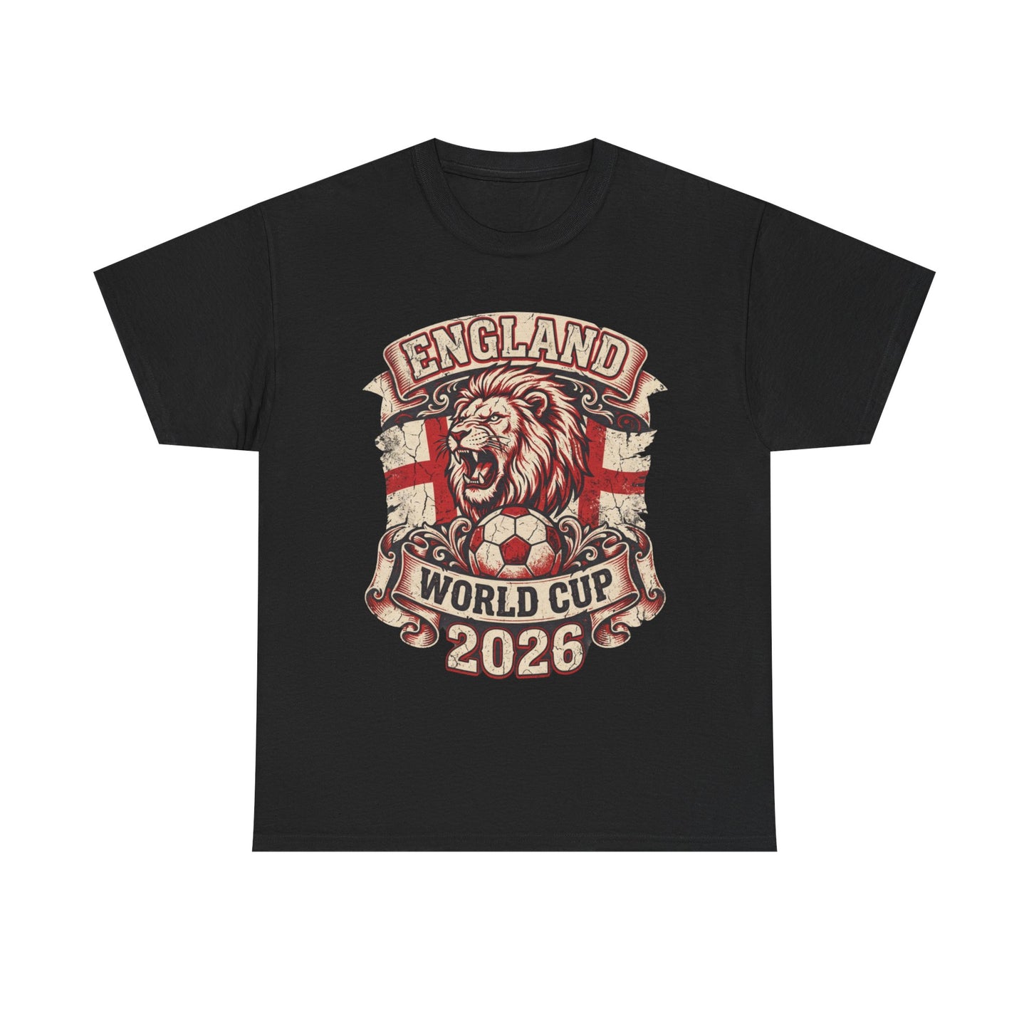 England World Cup 2026 T‑Shirt – Lion Crest Soccer Fan Tee