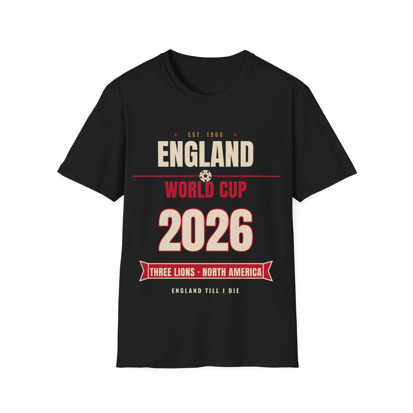 England World Cup 2026 T-Shirt — Three Lions Football Fan Tee