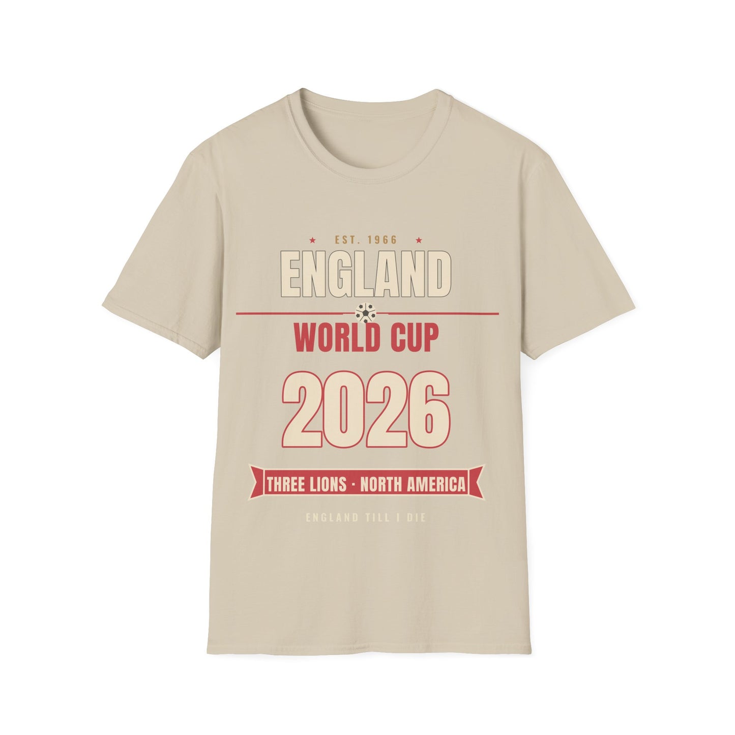 England World Cup 2026 T-Shirt — Three Lions Football Fan Tee