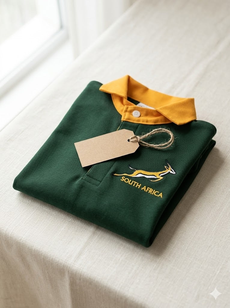 Kids Traditional Long Sleeve South Africa Rugby Shirt