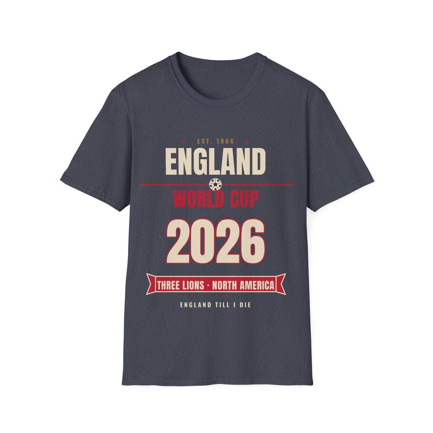 England World Cup 2026 T-Shirt — Three Lions Football Fan Tee