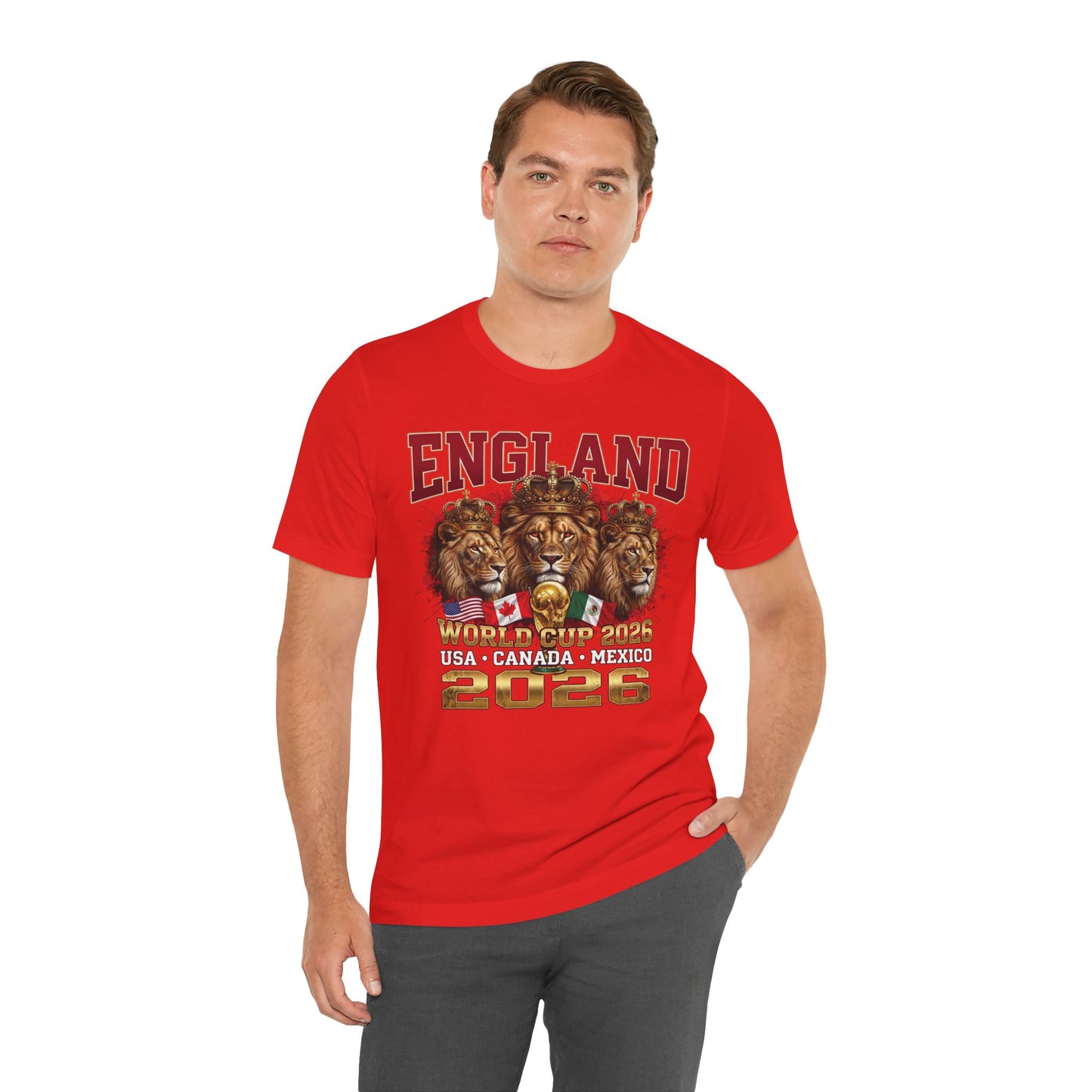 England 2026 World Cup Tee – Three Lions Soccer Shirt