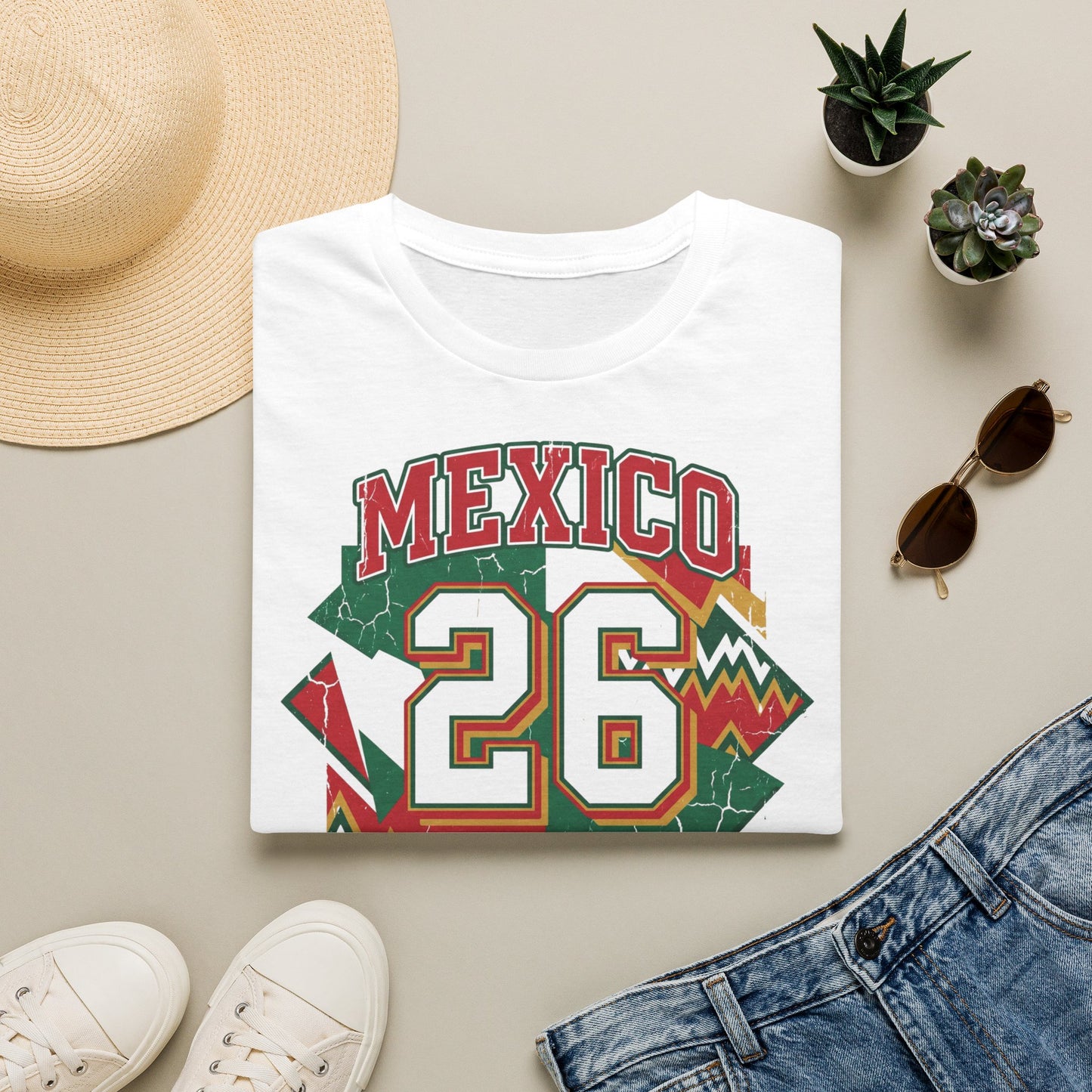 Mexico World Cup 2026 retro blokecore football fan t-shirt
