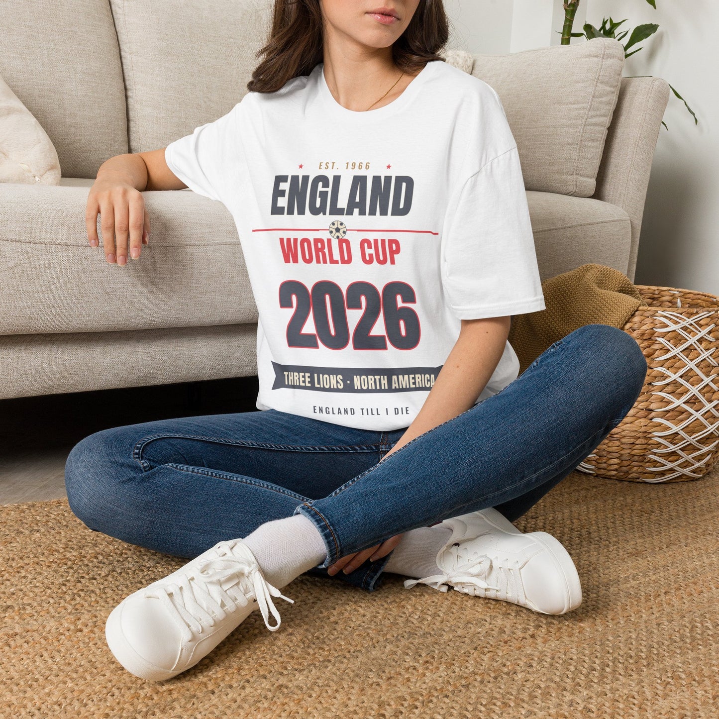 England World Cup 2026 T-Shirt — Free Lions Football Fan Tee