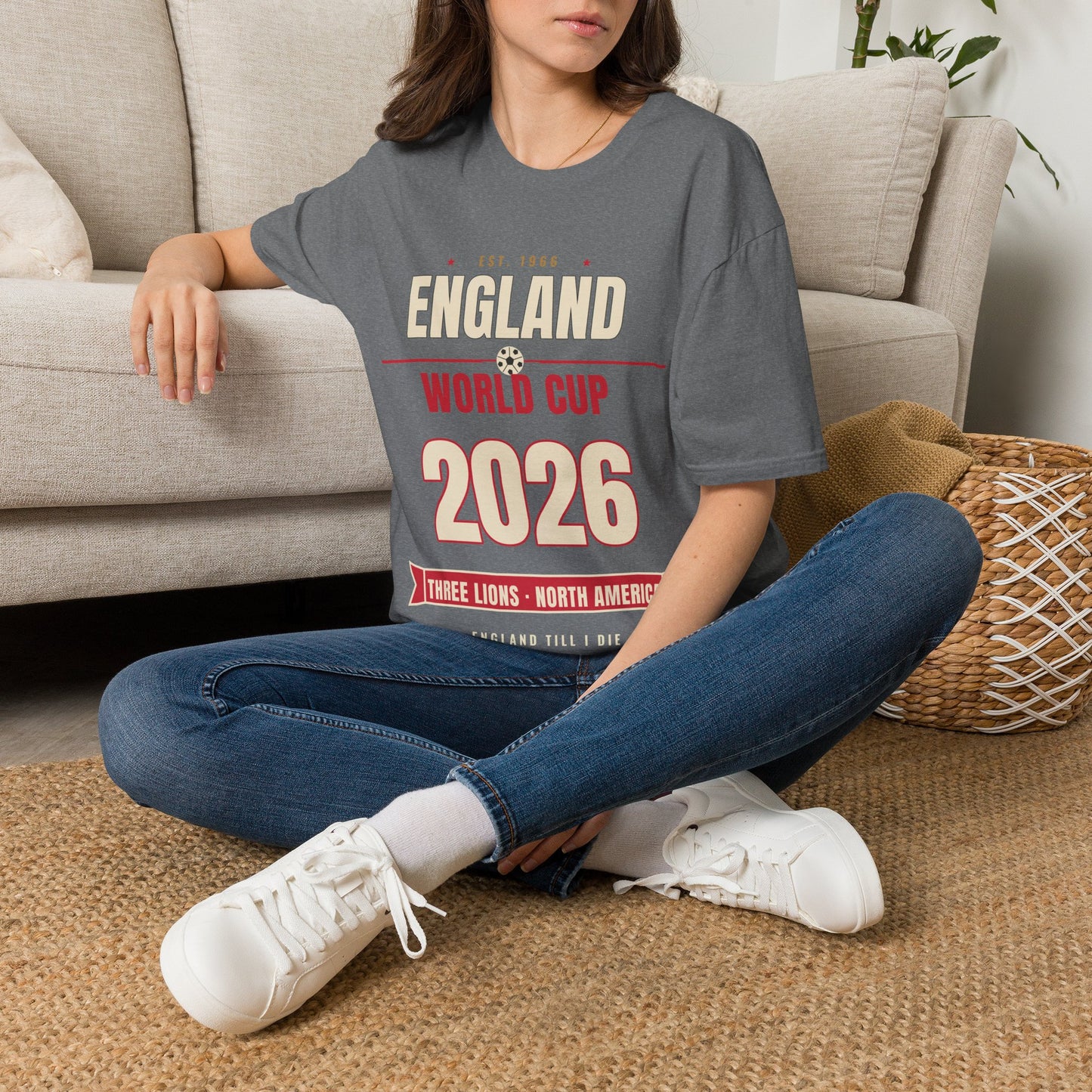 England World Cup 2026 T-Shirt — Three Lions Football Fan Tee