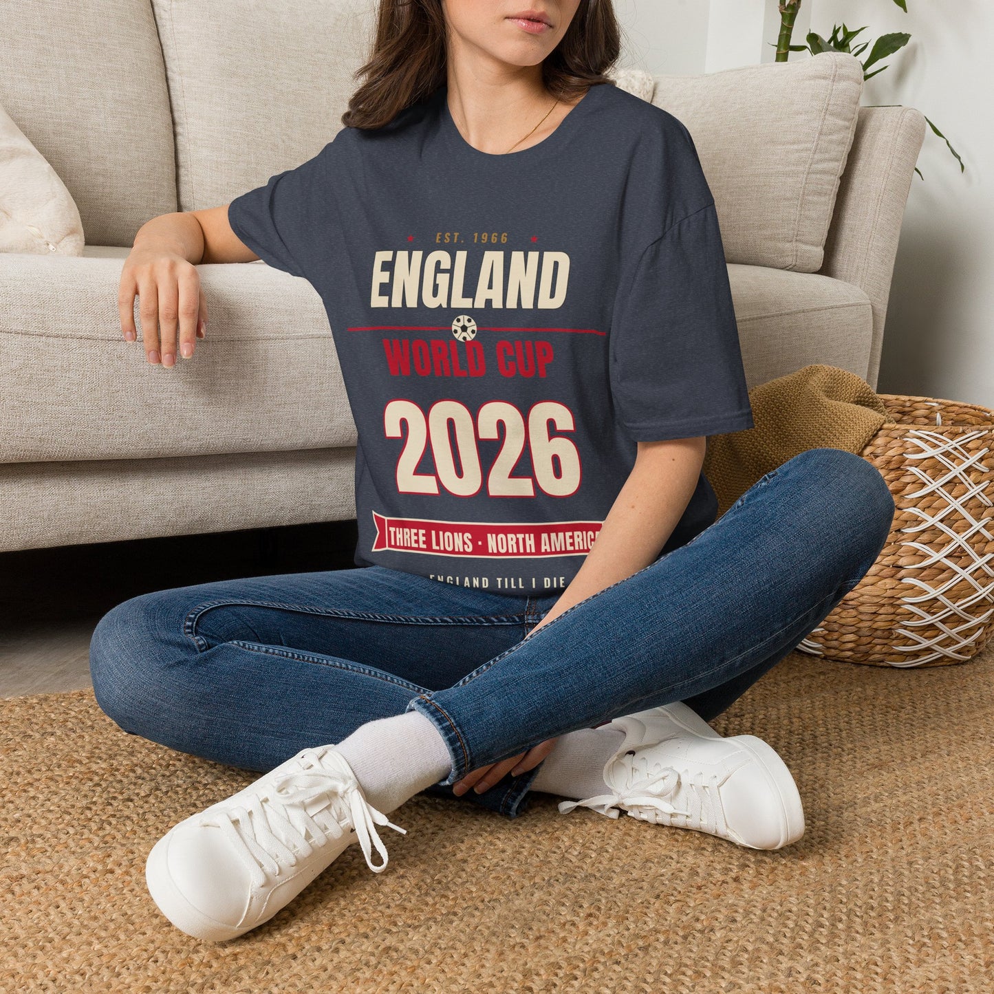England World Cup 2026 T-Shirt — Three Lions Football Fan Tee