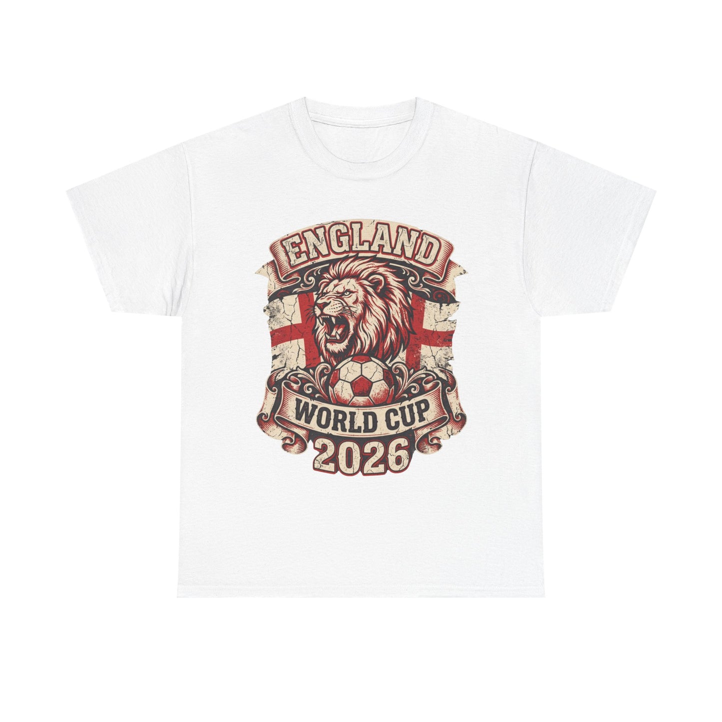 England World Cup 2026 lion crest football fan t-shirt