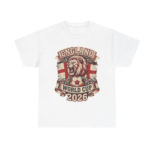 England World Cup 2026 lion crest football fan t-shirt