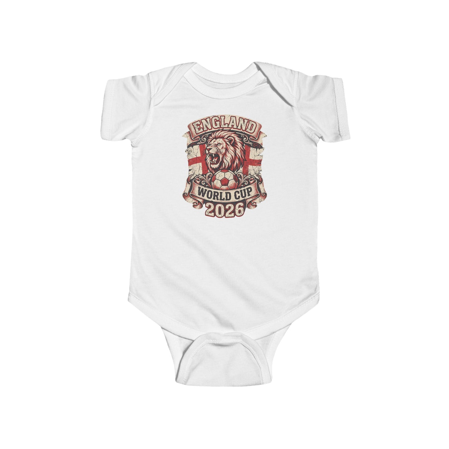 England World Cup 2026 lion crest baby bodysuit