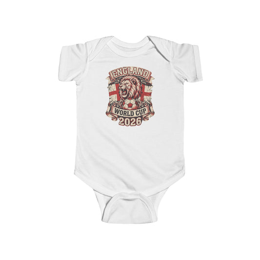 England World Cup 2026 lion crest baby bodysuit