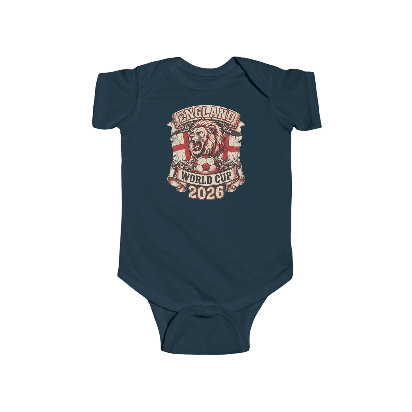 England World Cup 2026 Baby Bodysuit - Lion Crest Infant Onesie