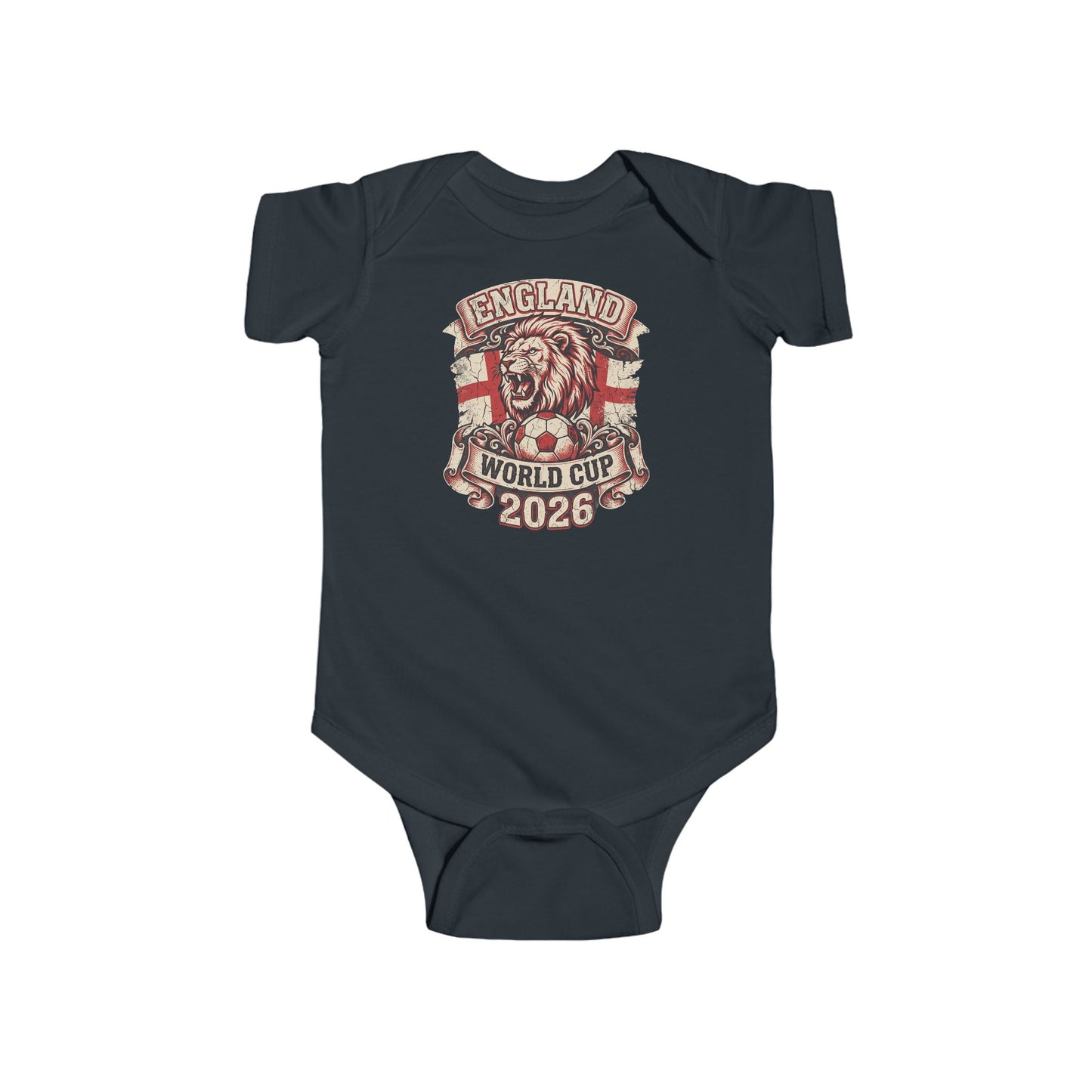 England World Cup 2026 Baby Bodysuit - Lion Crest Infant Onesie