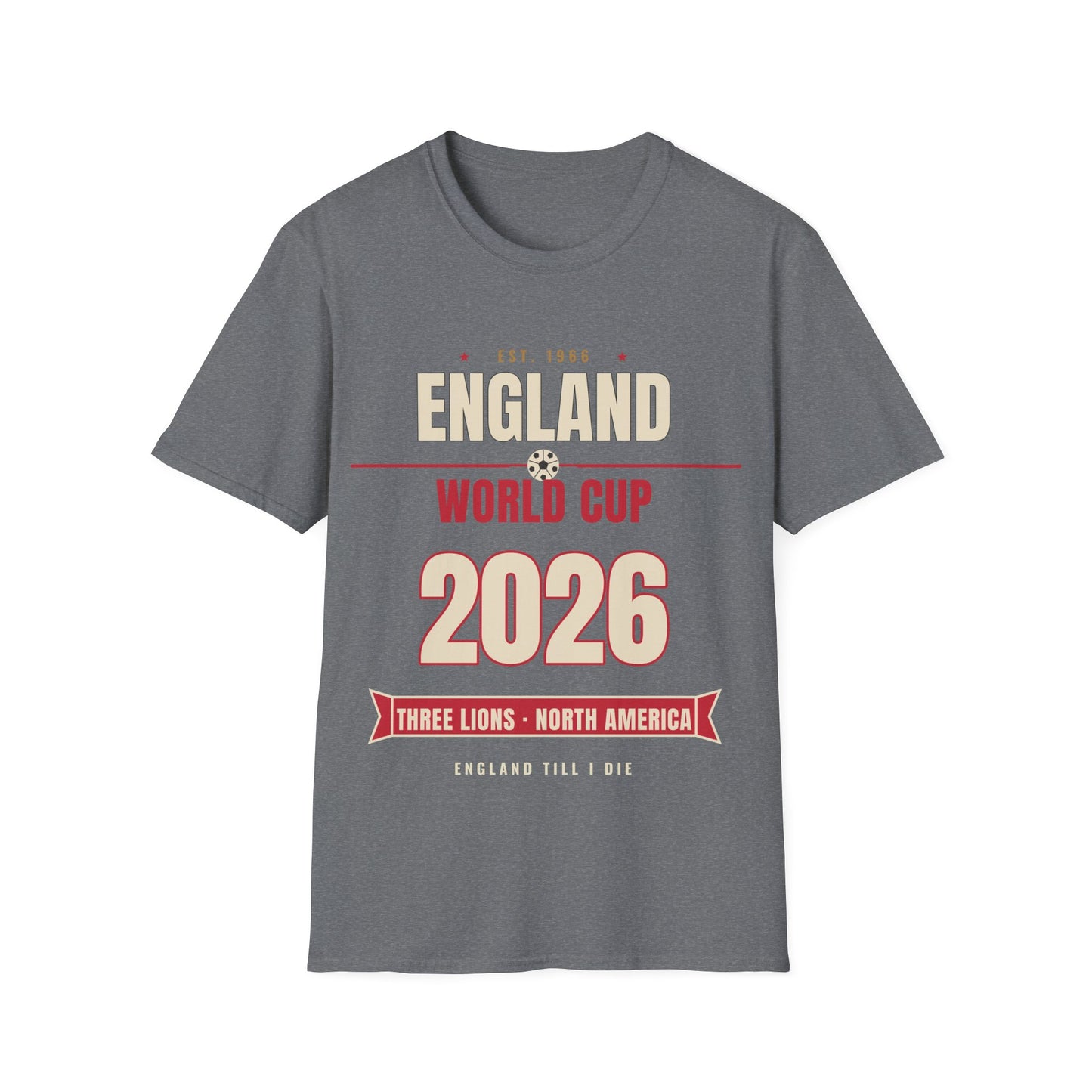 England World Cup 2026 T-Shirt — Three Lions Football Fan Tee