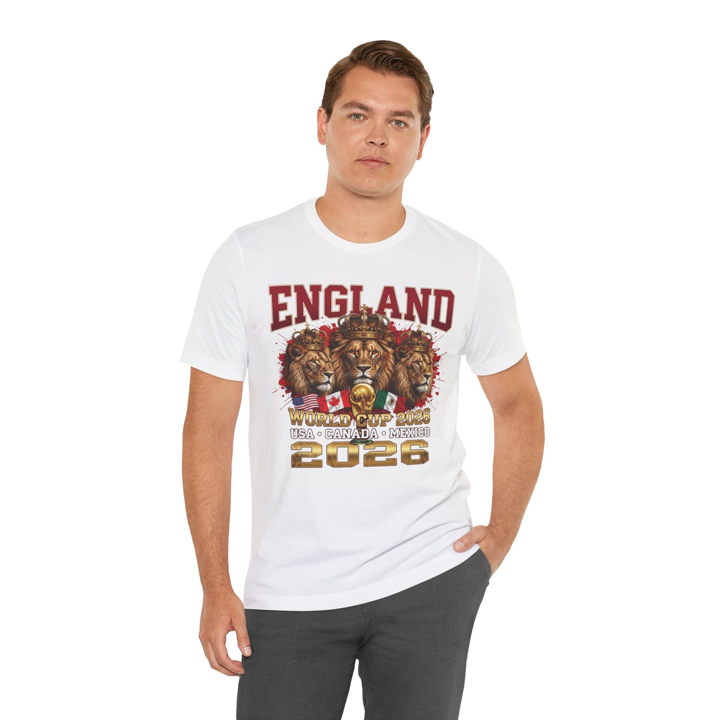 England 2026 World Cup Tee – Three Lions Soccer Shirt