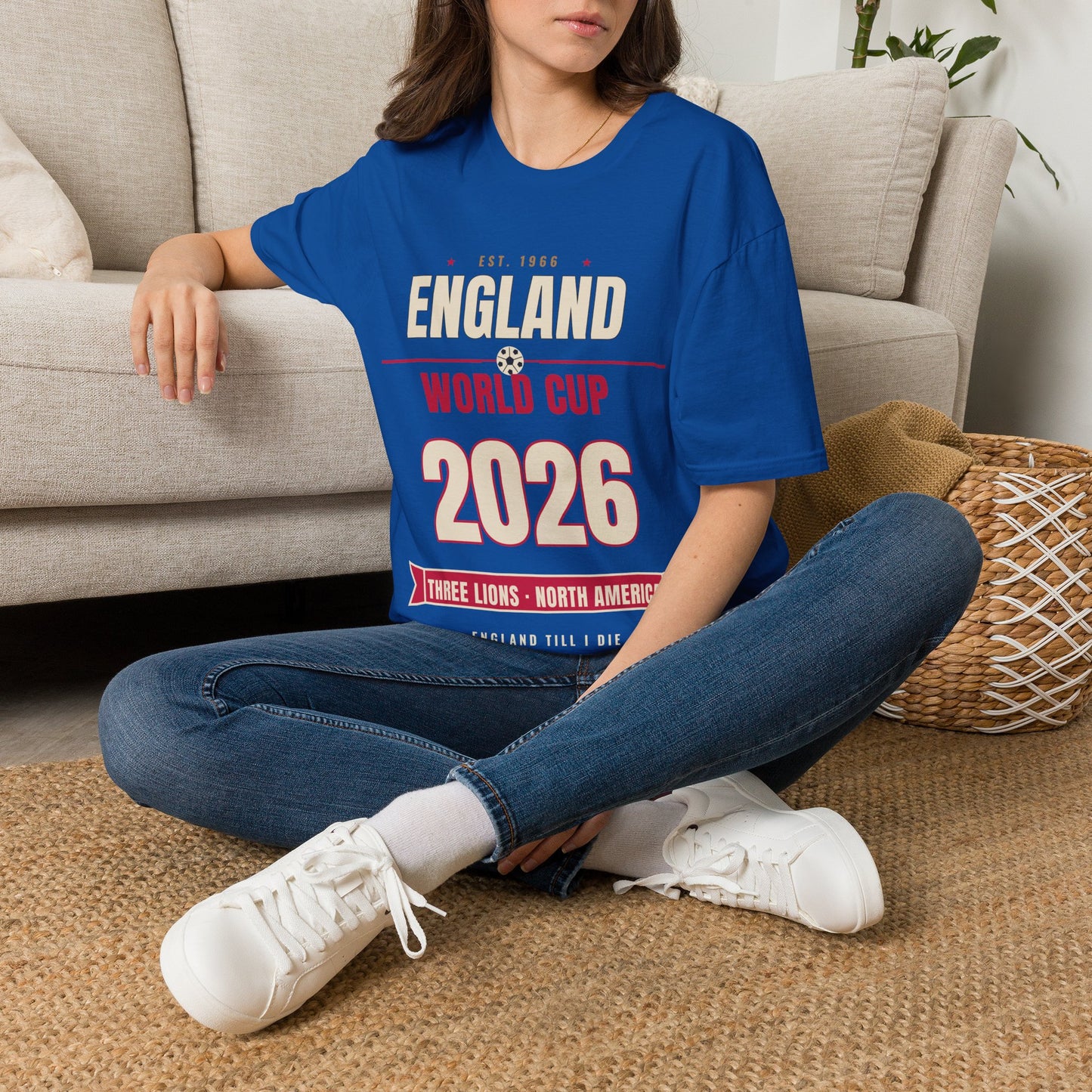 England World Cup 2026 T-Shirt — Three Lions Football Fan Tee