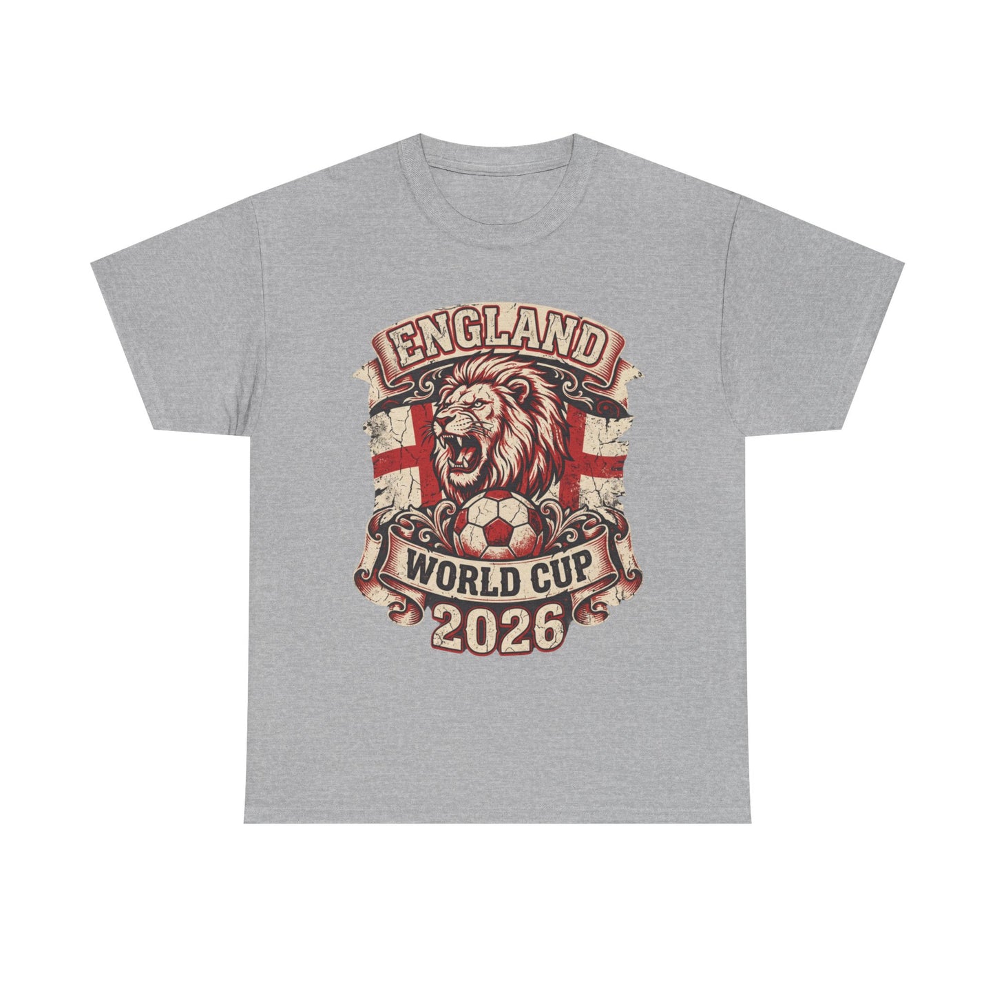 England World Cup 2026 T‑Shirt – Lion Crest Soccer Fan Tee