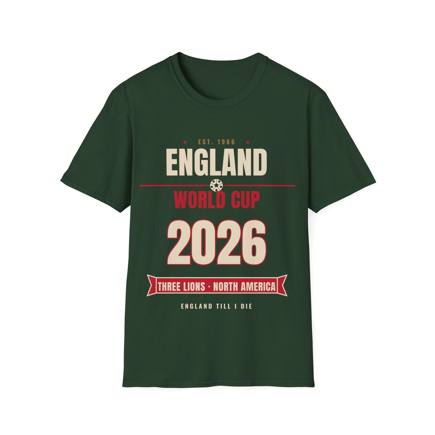 England World Cup 2026 T-Shirt — Three Lions Football Fan Tee