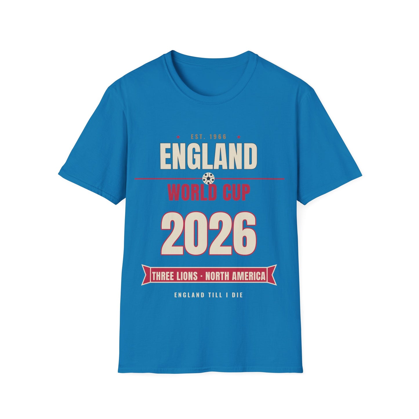 England World Cup 2026 T-Shirt — Three Lions Football Fan Tee