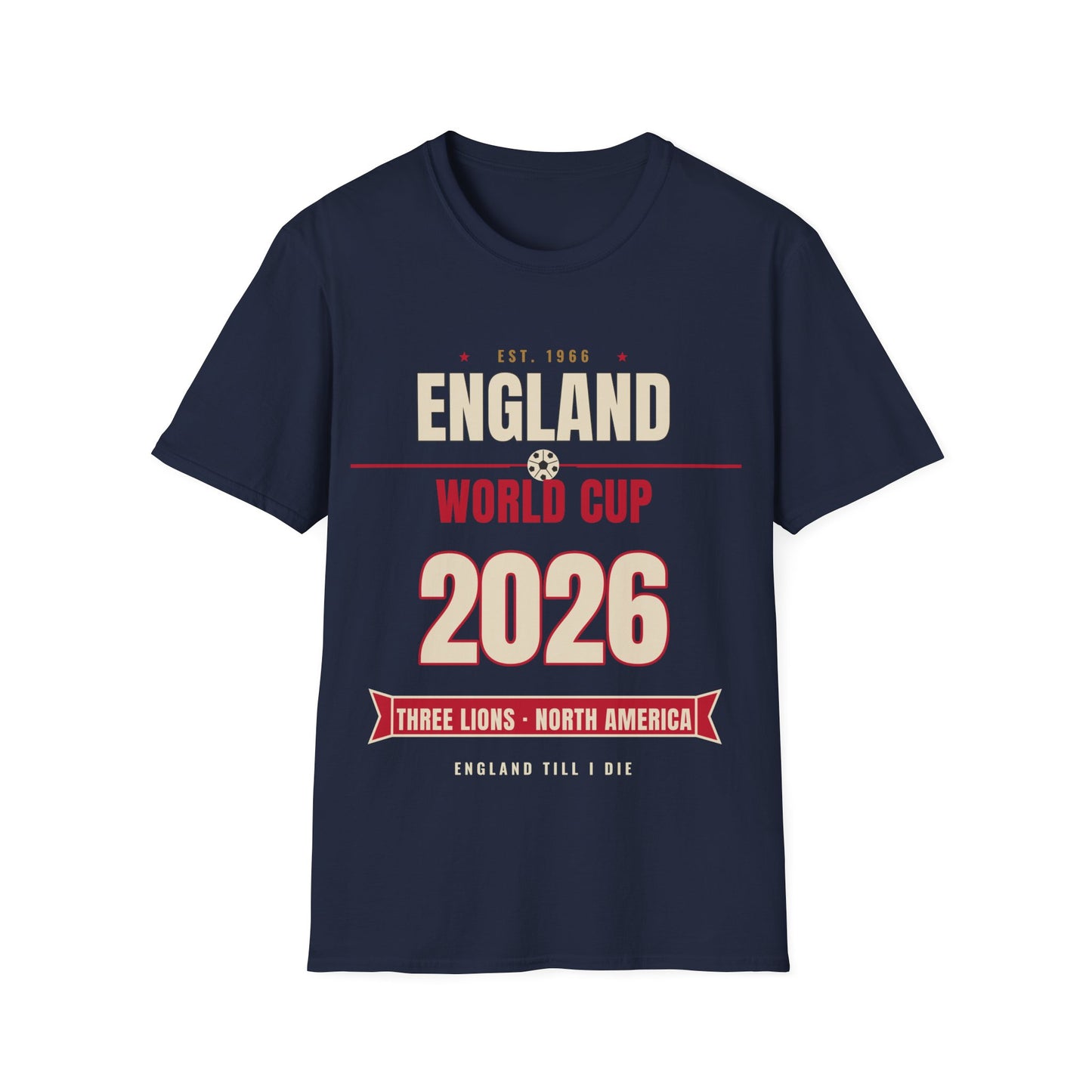 England World Cup 2026 T-Shirt — Three Lions Football Fan Tee