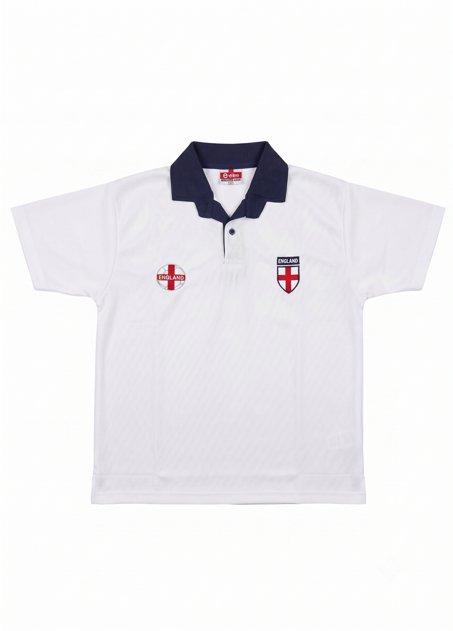 England Football Polo Shirt – Supporters Crest Jersey (Navy, Red, White)