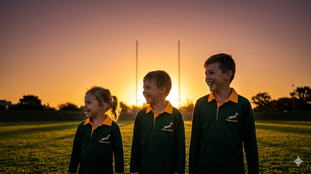 Kids Traditional Long Sleeve South Africa Rugby Shirt