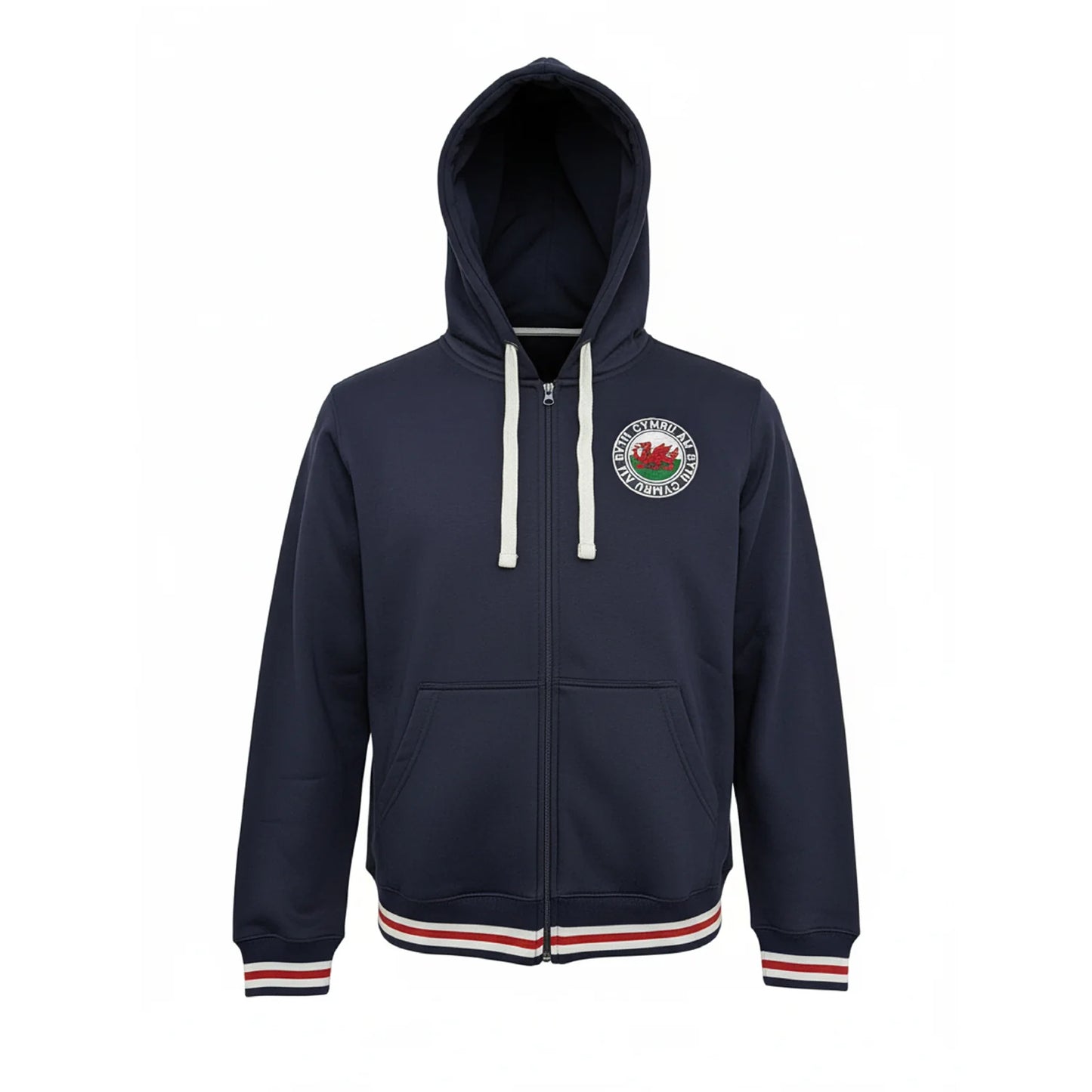Navy Cymru Am Byth Full Zip Hoodie