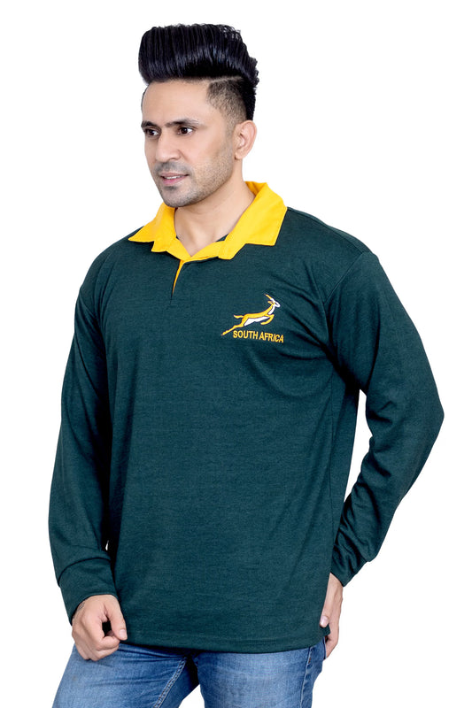 Adults Traditional Long Sleeve South Africa Rugby Shirt